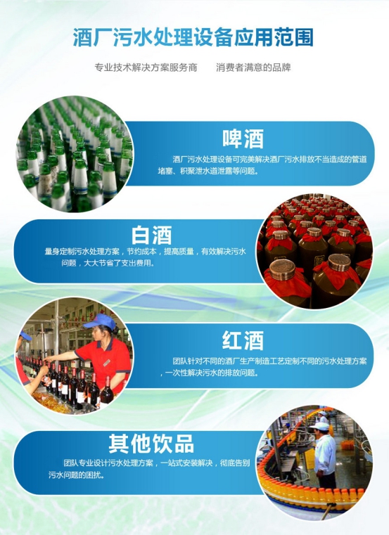 酒廠污水處理設(shè)備適應范圍